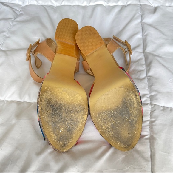 Steve Madden Jillyy Floral Wooden Platform Samdal - Picture 10 of 16